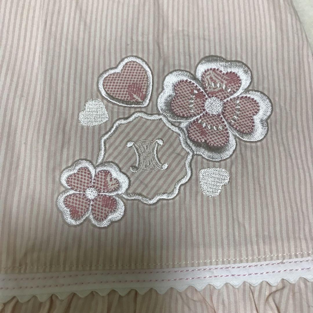 本格派ま！ 美品】 セリーヌ ワンピース ピンク ロゴ刺繍ワンピース CELINE ワンピース