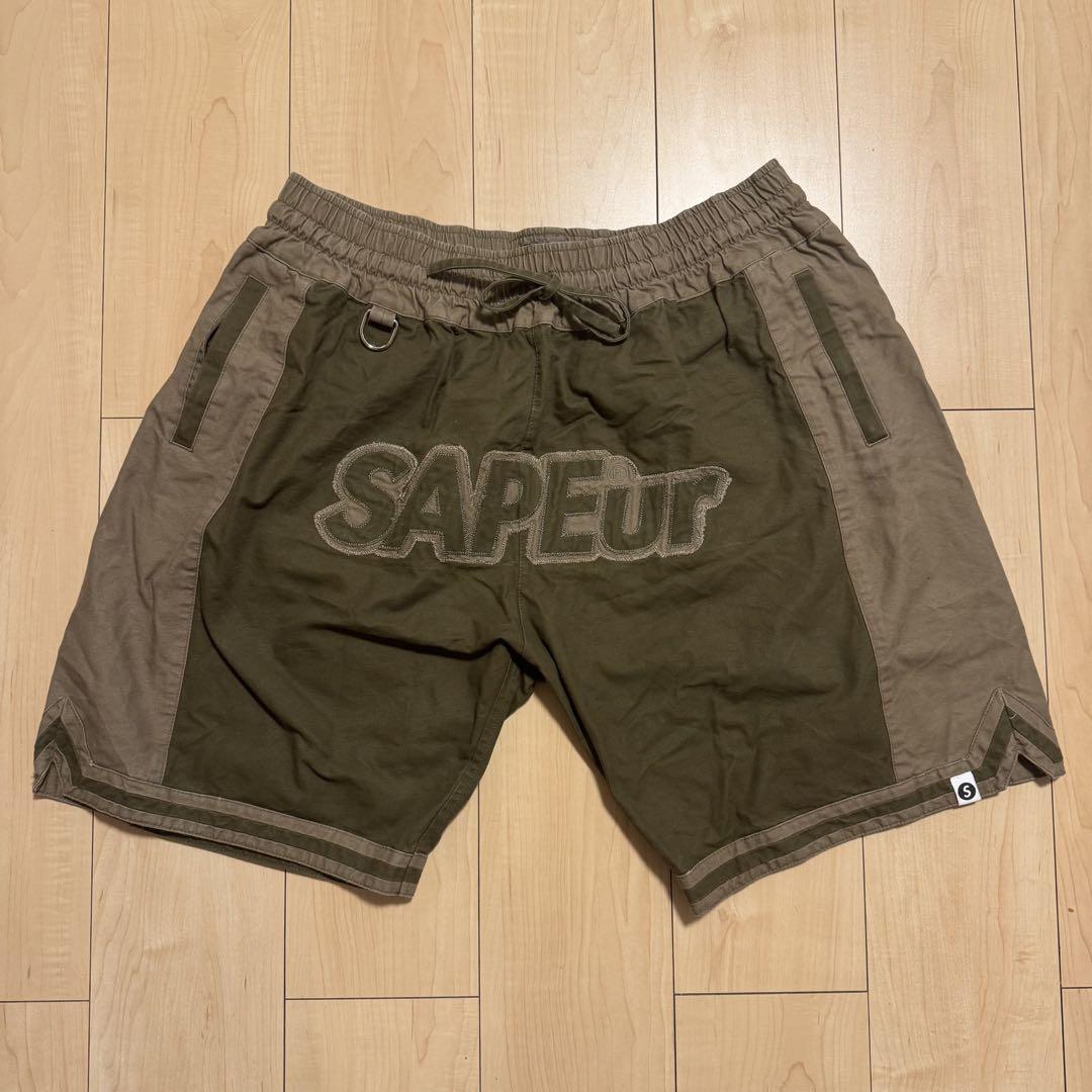 SAPEur バスケショーツ カーキ サプール