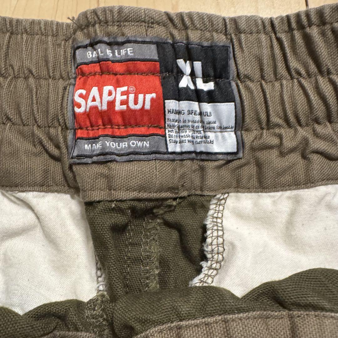 SAPEur バスケショーツ カーキ サプール
