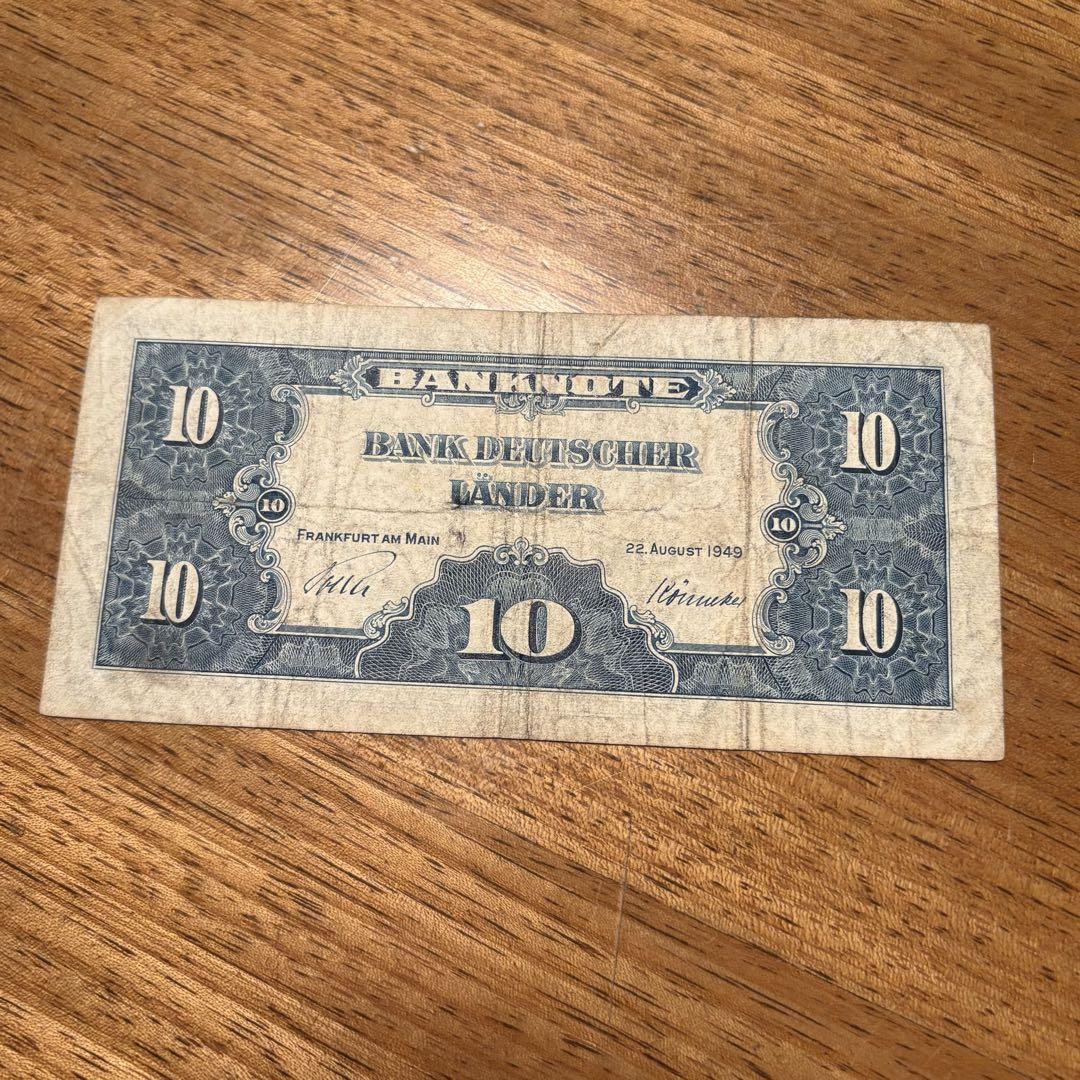 西ドイツ ドイツ 10マルク 10MARK 紙幣 旧札 1949年 外国紙幣