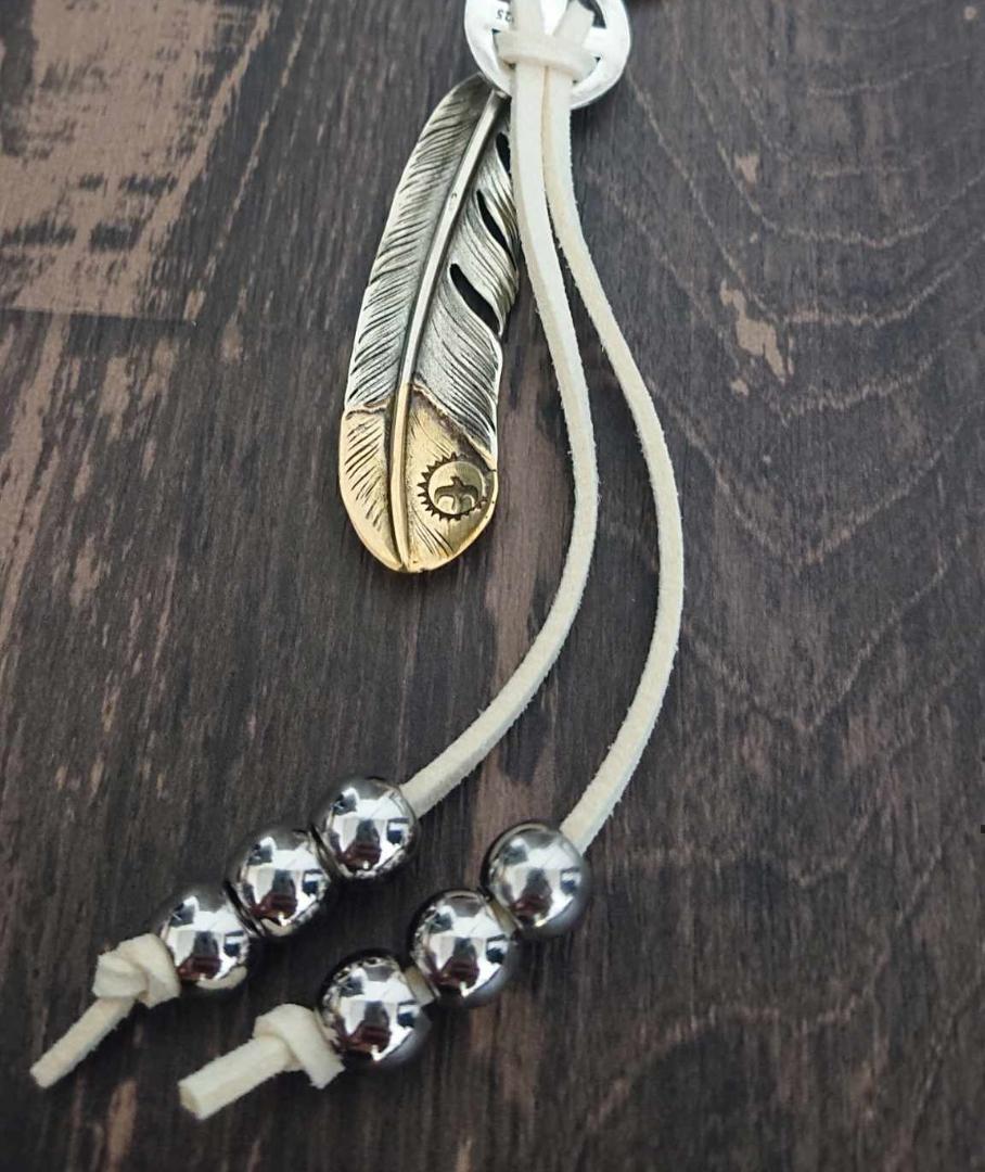 goros 大イーグル&先金特大フェザー 細角チェーン組み ゴローズ