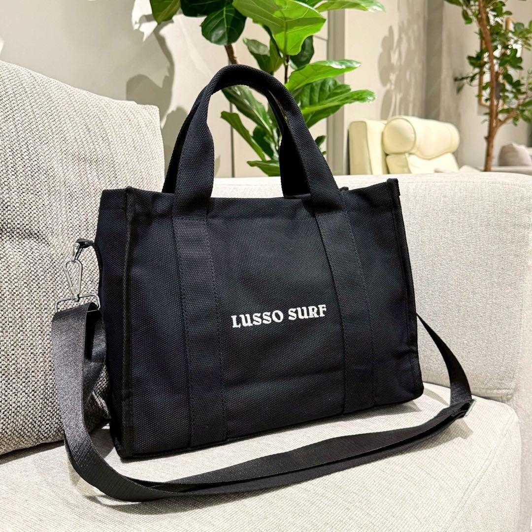 適当な価格 通勤にも便利□LUSSO SURF ブラック 2wayショルダートートバッグ バッグ