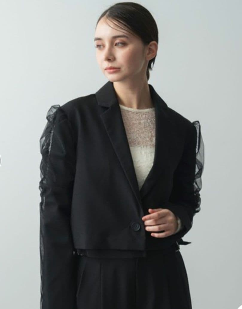 Limue チュールドッキングスペンサージャケットM Limue