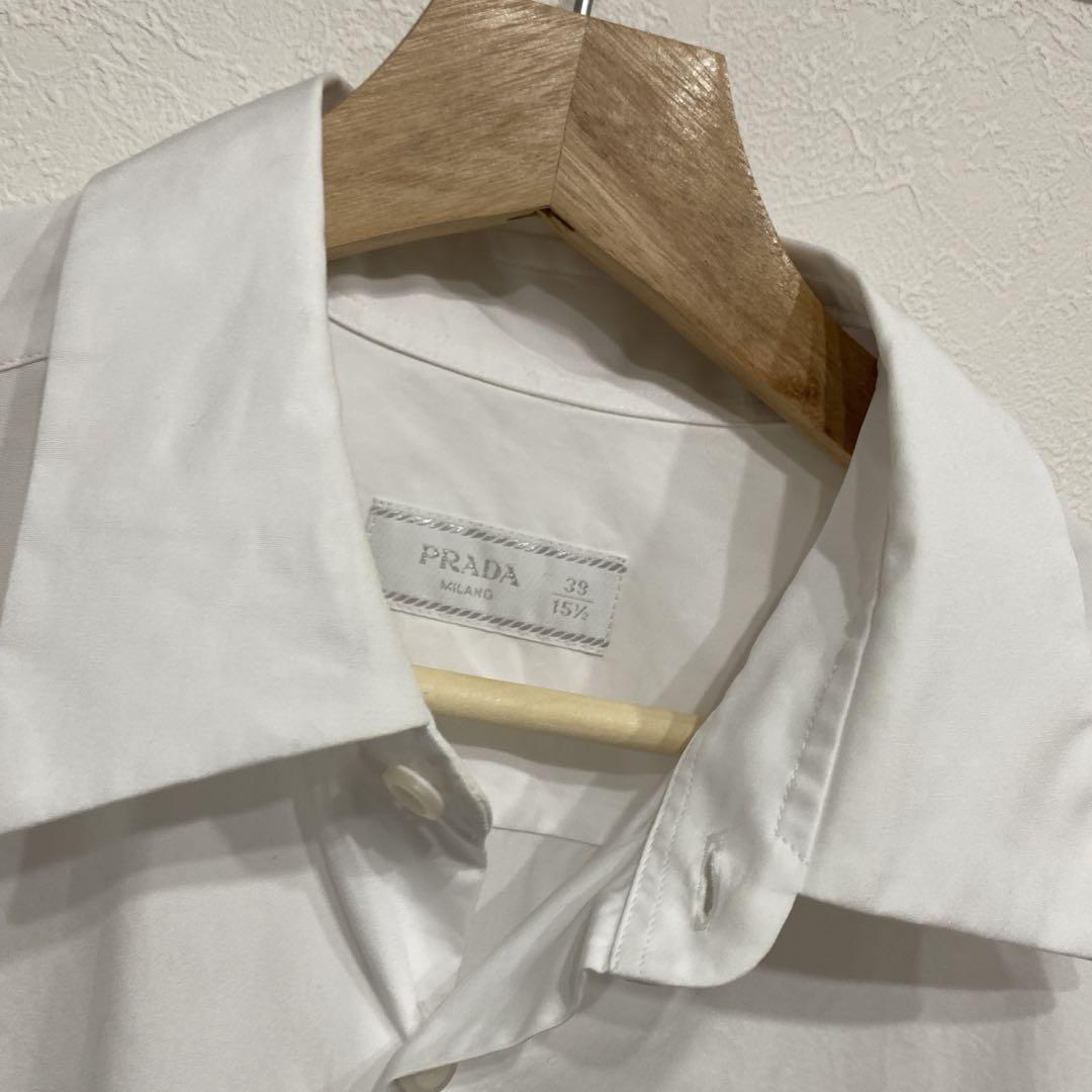 中古・古着通販】PRADA (プラダ) 長袖シャツ ホワイト サイズ:41