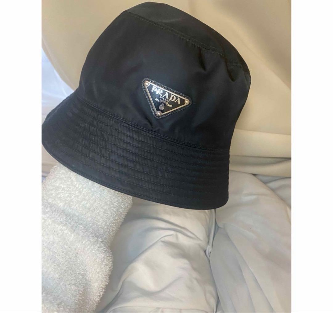 PRADA バケットハット S 黒 保存袋付き