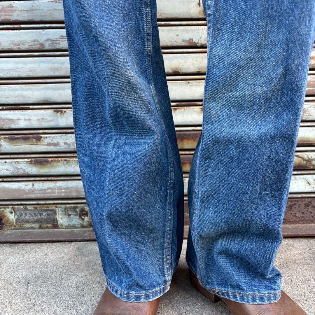 濃紺 80s USA製 SEARS ROEBUCKS デニムパンツ インディゴ