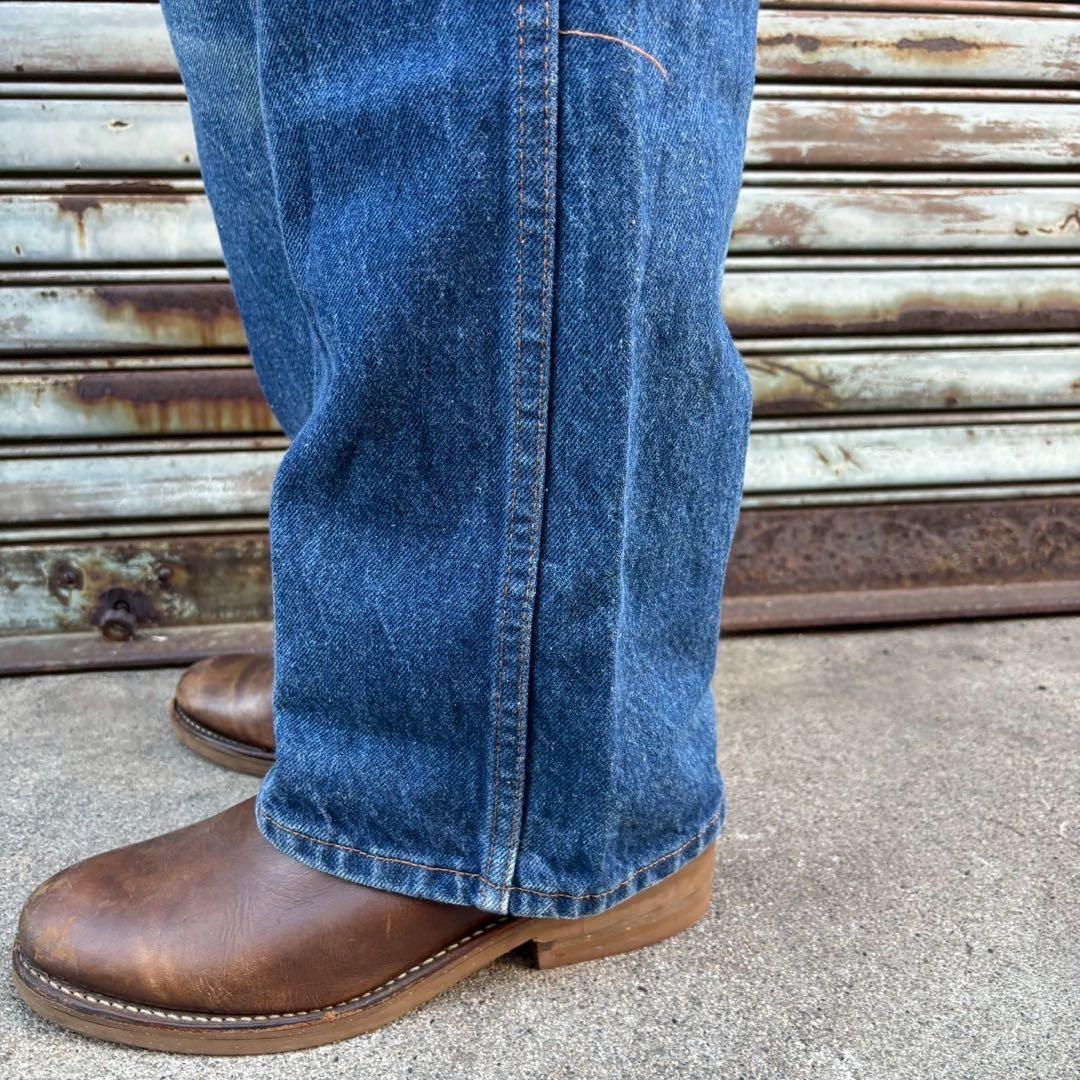 濃紺 80s USA製 SEARS ROEBUCKS デニムパンツ インディゴ