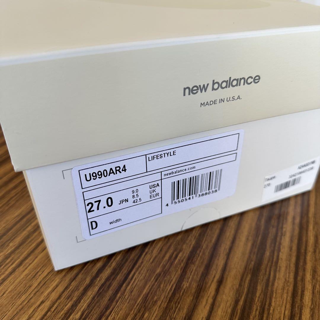 AURALEE × New Balance 990v4 27cm US9
