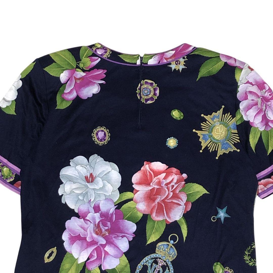大人気】LEONARD レオナール 半袖カットソー 花柄 プリント 希少