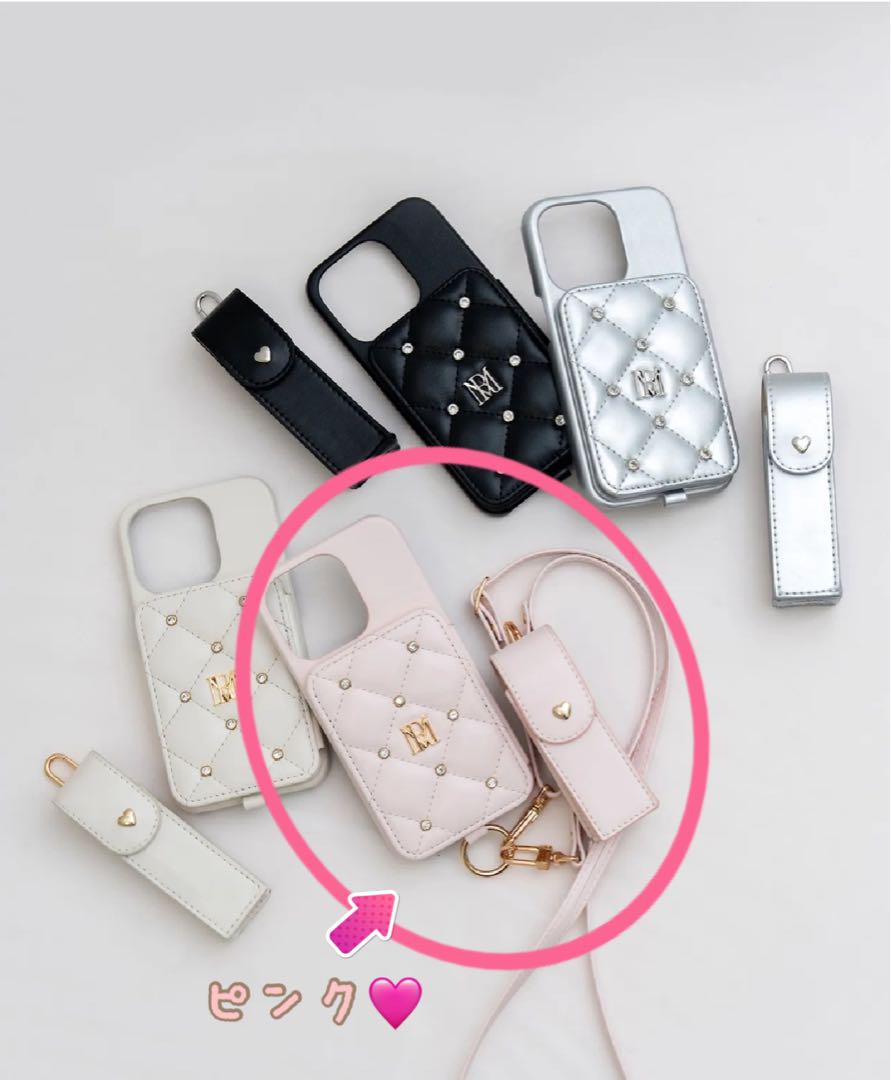 rosemuse iPhone15 キルティングiPhoneケース ピンク 新品Rosé Muse iPhone15 キルティング スマホケース ピンク