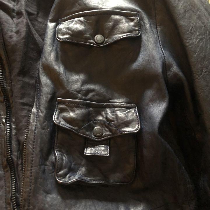 羊革　ブルーブラックライダース