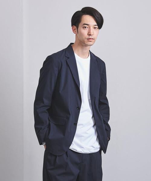 ＜EN ROUTE＞ コットンポリエステル タイプライター ジャケット ネイビー