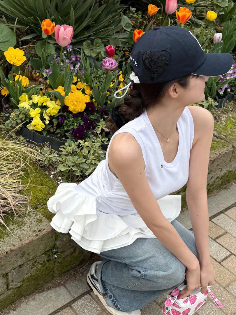BIBIY. MADE | IRIS RUFFLE TOP WHITE｜Bibiy.