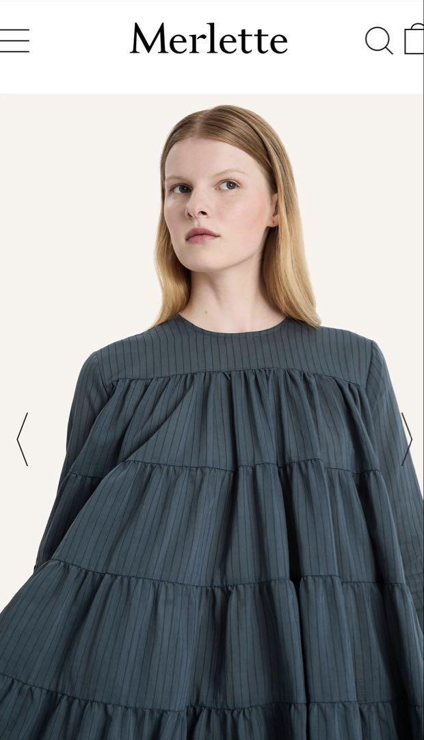 新品　未使用　Merlette SOLIMAN STRIPE ティアードドレス