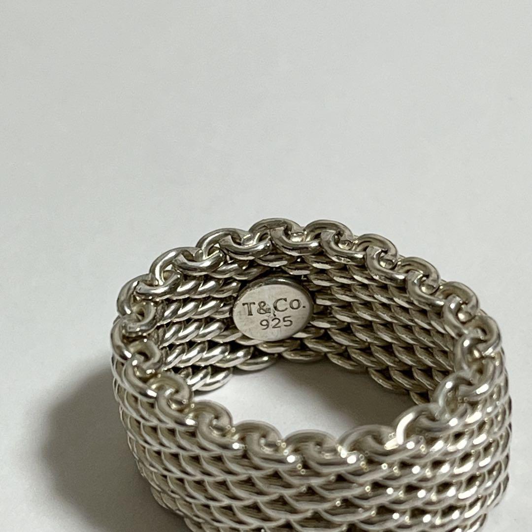 Tiffany ティファニー　サマセット　メッシュ　リング　シルバー　925