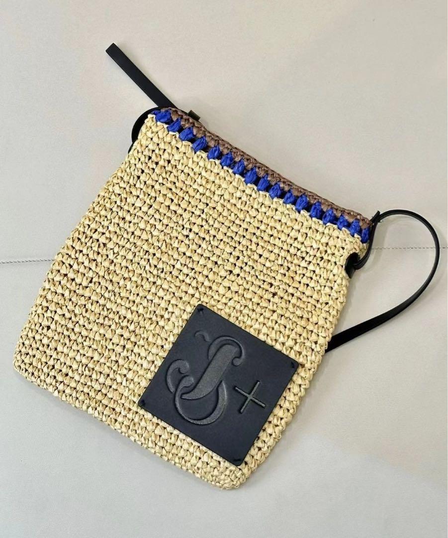 JIL SANDER女性用編み込みストローバッグショルダーバッグ 画像4
