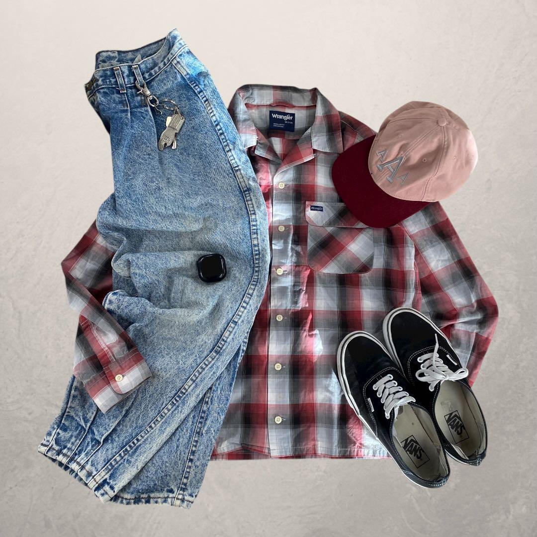 c-boy style No.211 アメカジコーデ オンブレ 2タックデニムM Wrangler