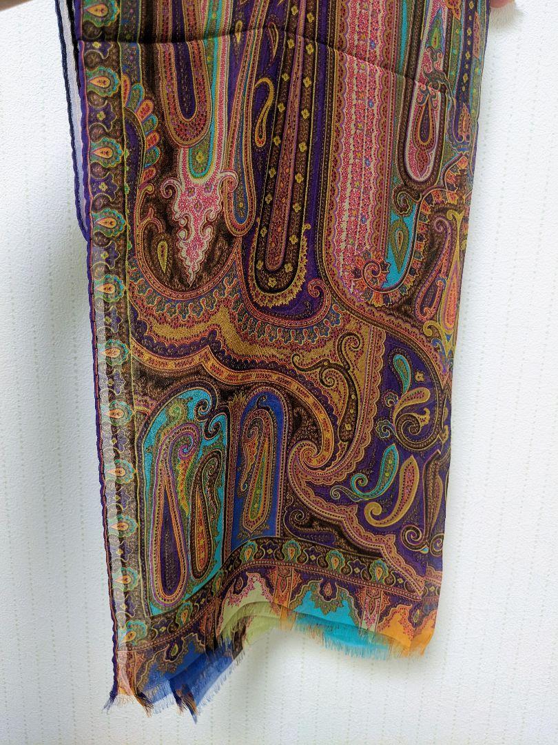 ETRO エトロ ストール スカーフ ショール シルク ペイズリー柄