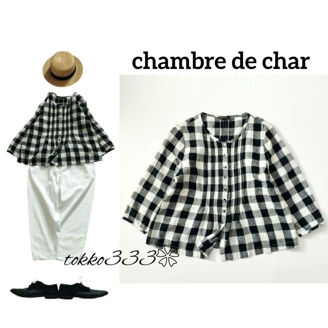 chambre de char✨ピンタック リネンシャツ