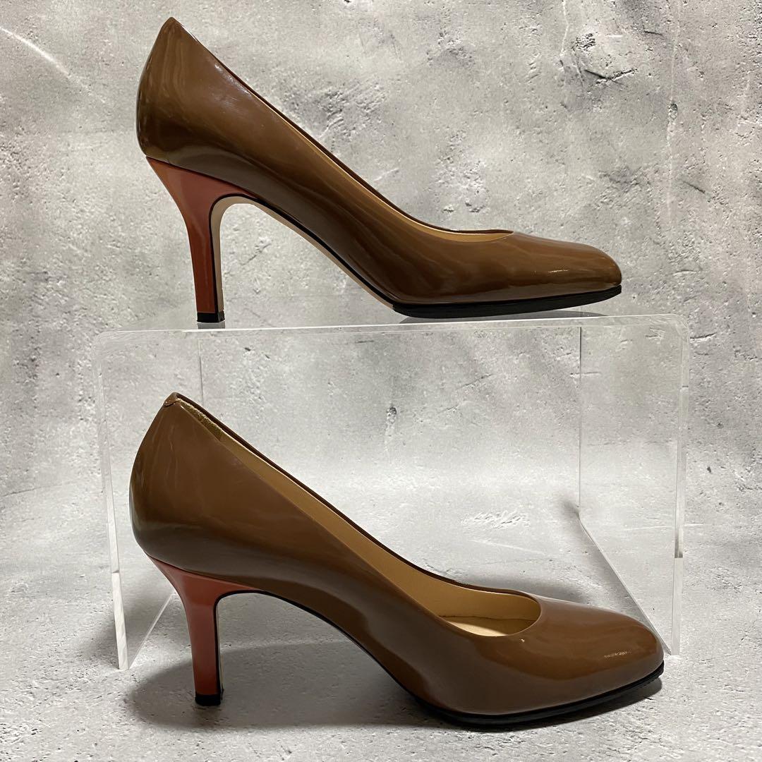 【美品】　ペリーコ　PELLICO（35）エナメルパンプス　ラウンドトゥ