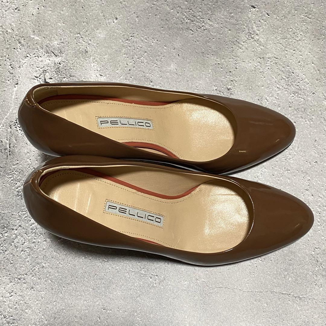 【美品】　ペリーコ　PELLICO（35）エナメルパンプス　ラウンドトゥ