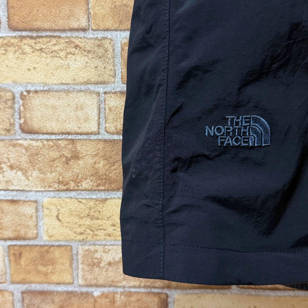 ノースフェイス　オーバーオール　アウトドア　刺繍ロゴ　黒　マルチポケット　M