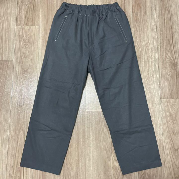 大人気正規品 グラフペーパー 2 イージースラックス 8DiZm-m53614855646 フランネルウールパンツ グレー 格安超激安