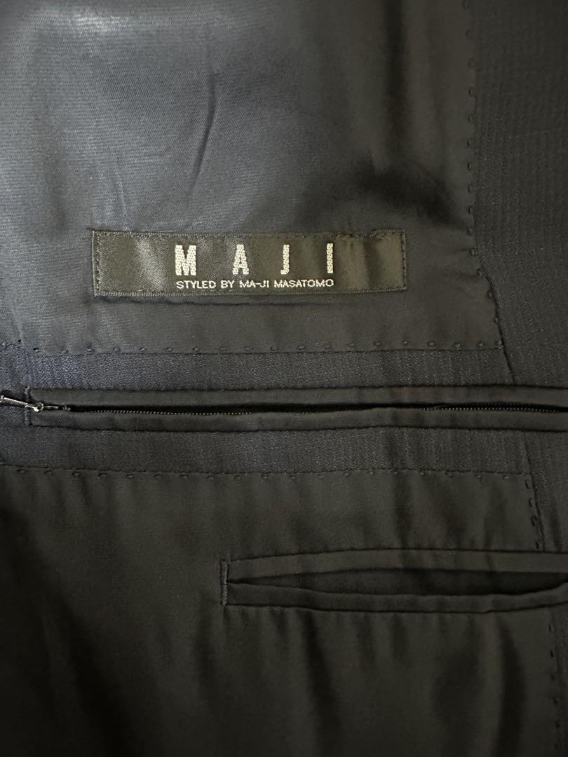 【A6 W82】アオキ MAJI スーツセット ビジネスから就活まで】はっ水 黒無地 ストレッチ 2パンツスーツ