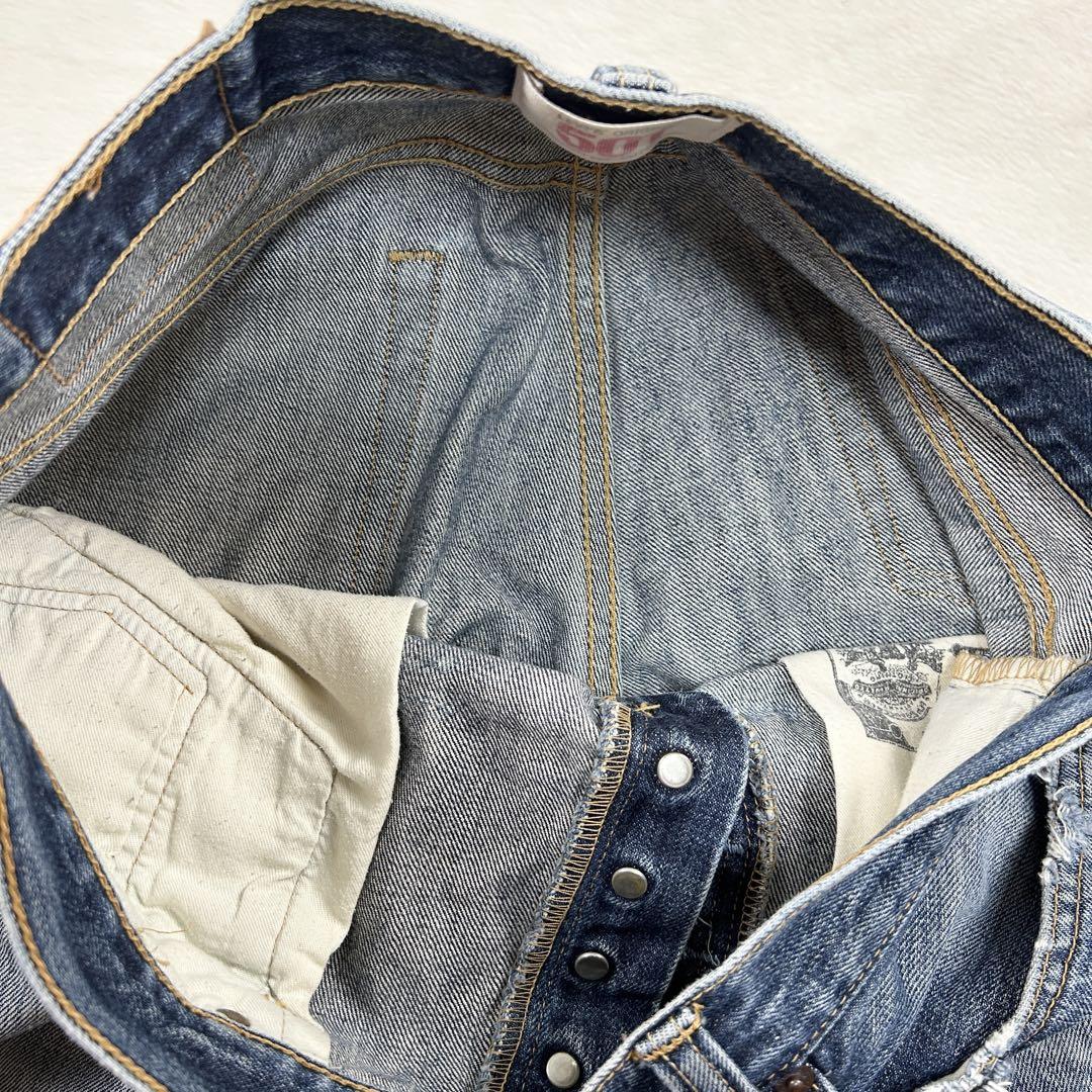 b1137【Levi's】501XX　木村拓哉モデル　ダメージ加工　鬼ヒゲ　32