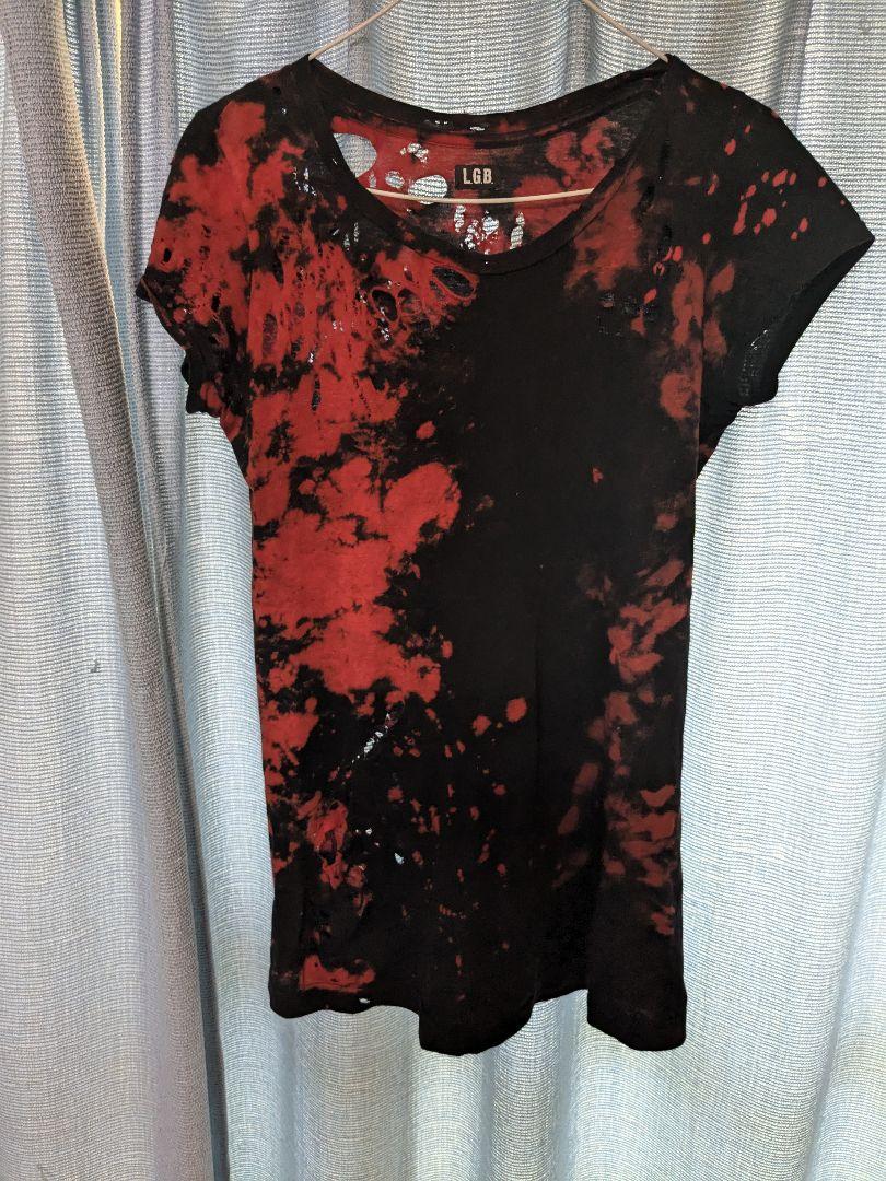ルグランブルー、lgb、タイダイ、ダメージ加工半袖tシャツ