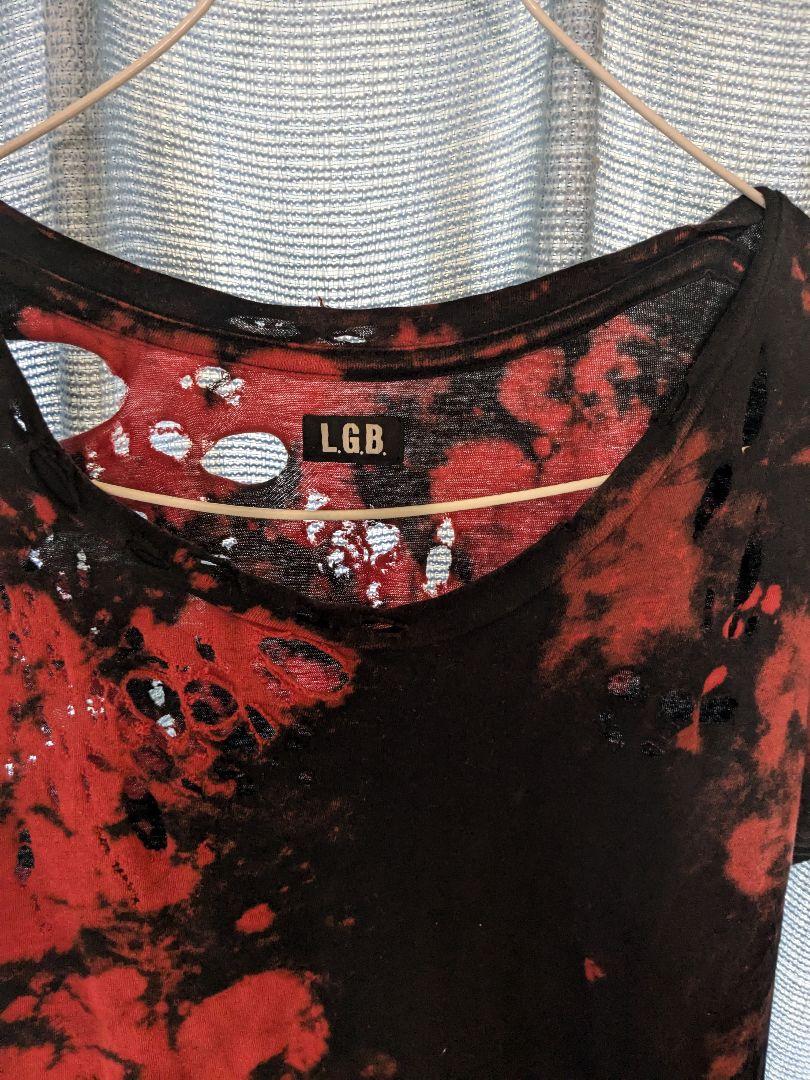 ルグランブルー、lgb、タイダイ、ダメージ加工半袖tシャツ