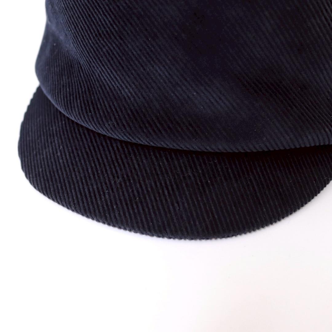 美品 HERMES セリエボタン コーデュロイキャスケット 58 濃紺 1061 美品 HERMES セリエボタン コーデュロイキャスケット 58 濃紺 1061