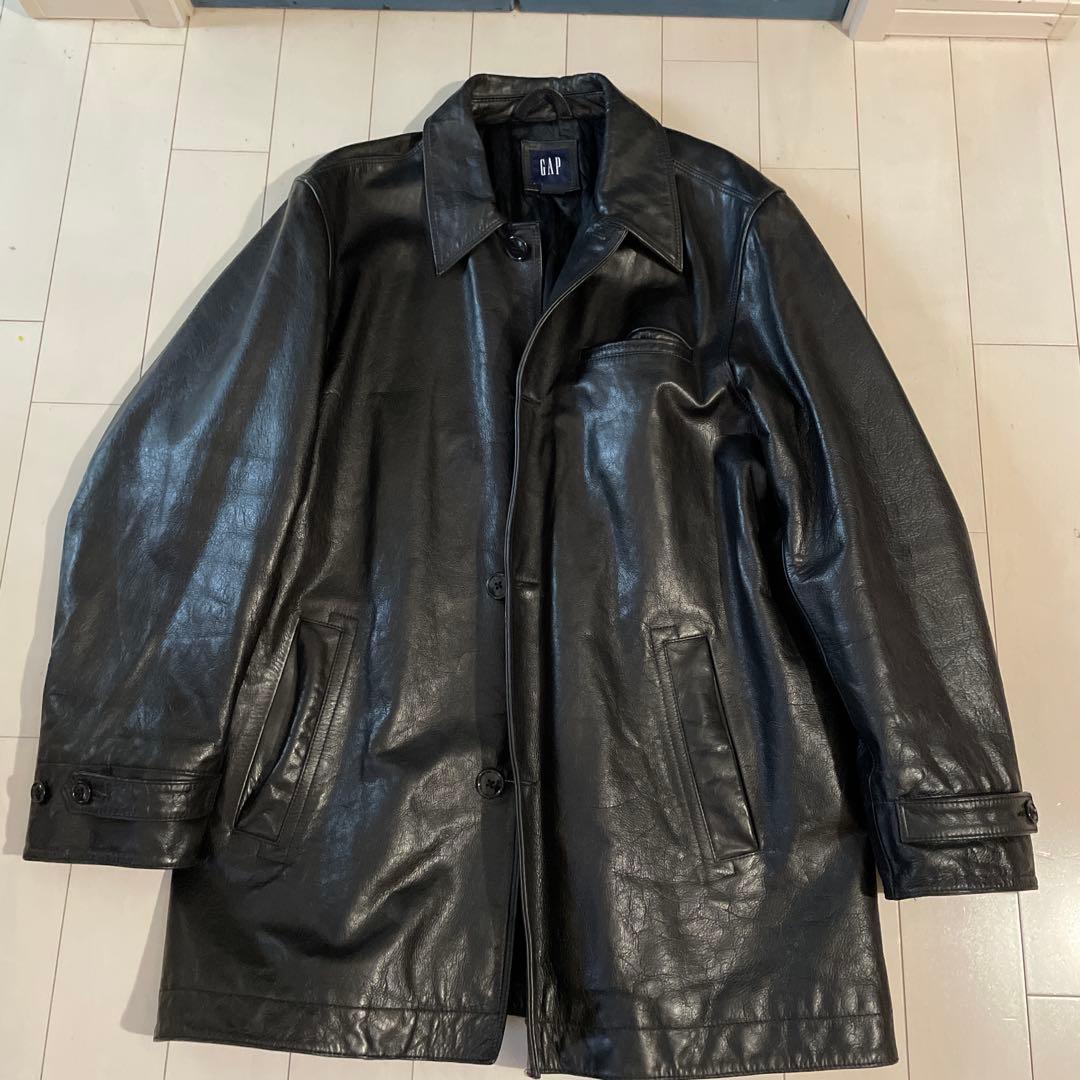 OLD GAP Leather Car Coat カーコート 野村訓市 黒 LL・Gap