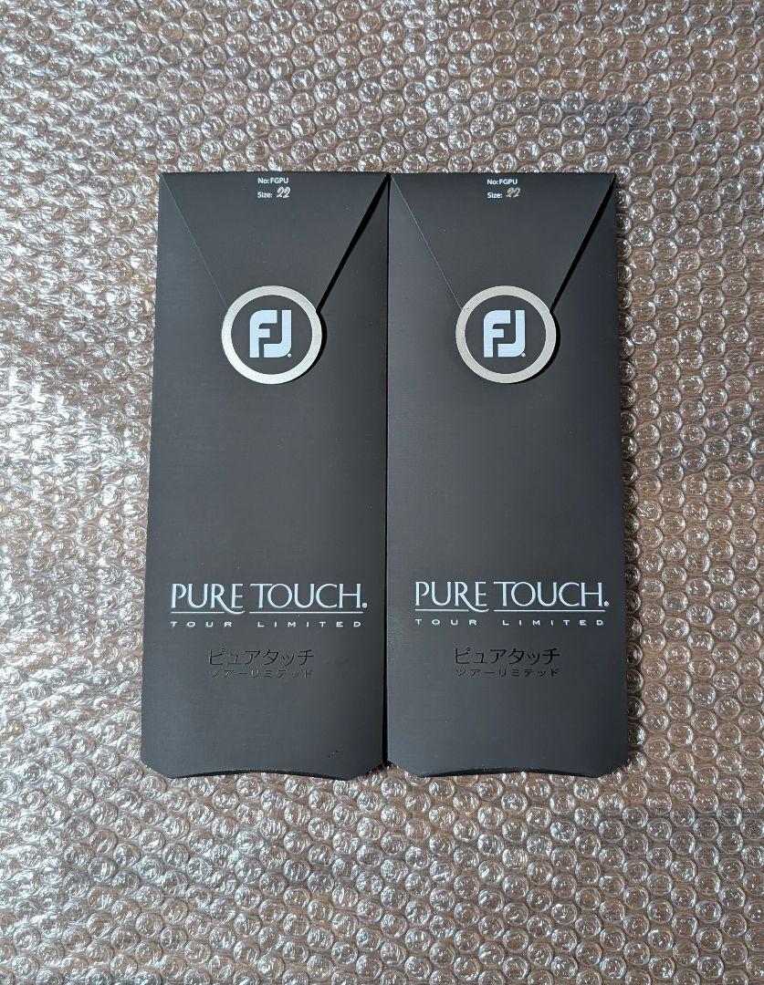 新品　2個セット　フットジョイ ピュアタッチ ゴルフグローブ 左手装着