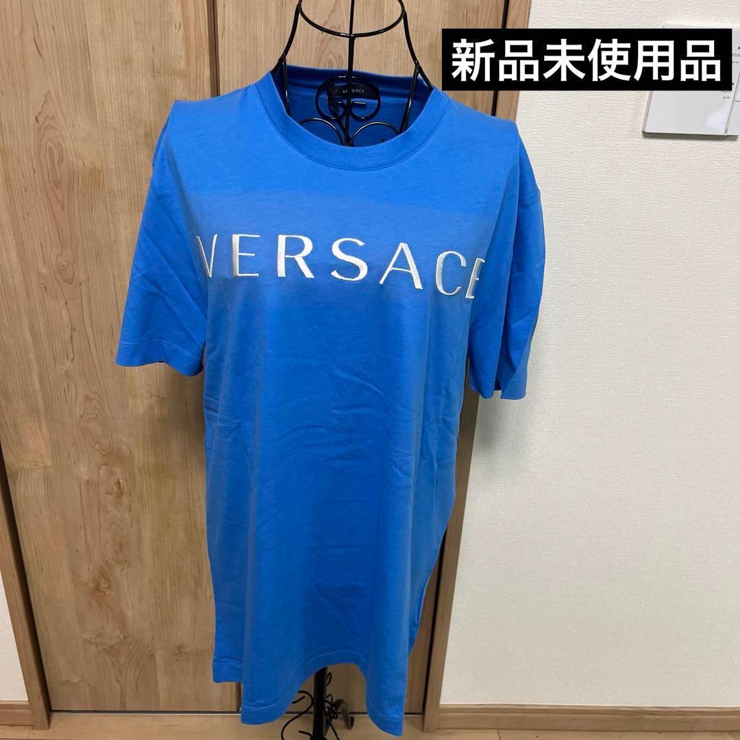 新品未使用品タグ付き ヴェルサーチ Versace Tシャツ ブルー Lサイズ