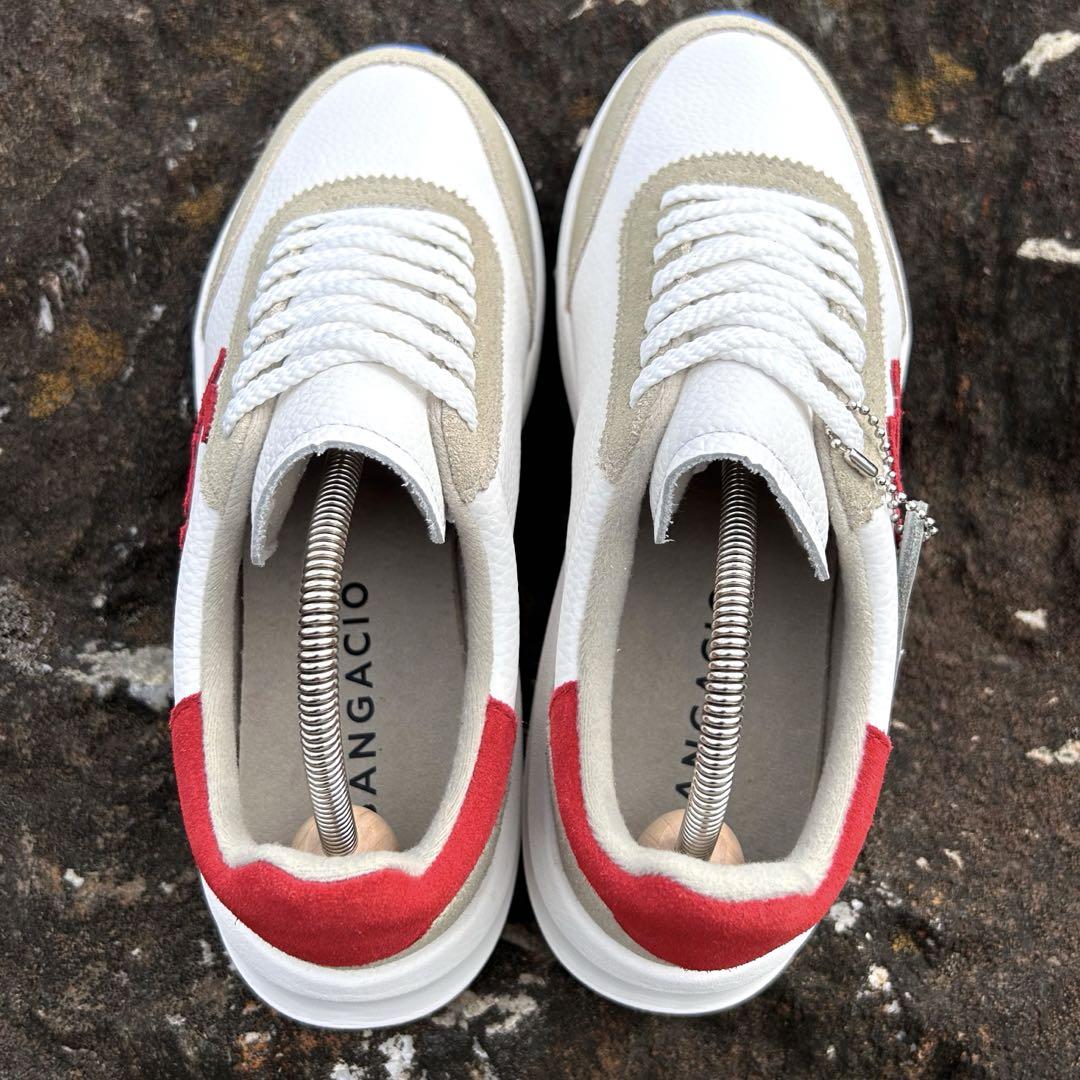 新品 にゅ～ず SANGACIO BLOW 24 スニーカー White/Red