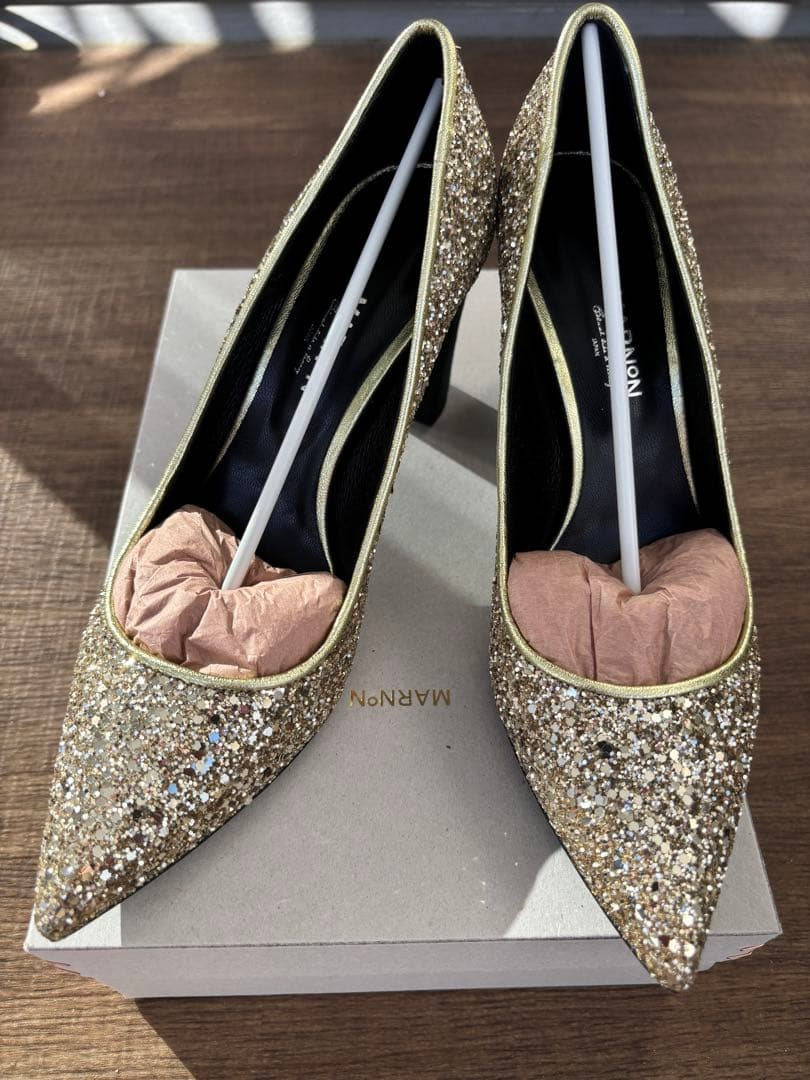 ゴールド グリッター パンプス 24cm MARNoN