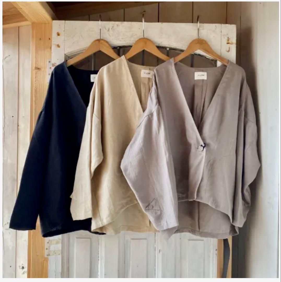 YURK ユルク　リネンジャケット　グレー