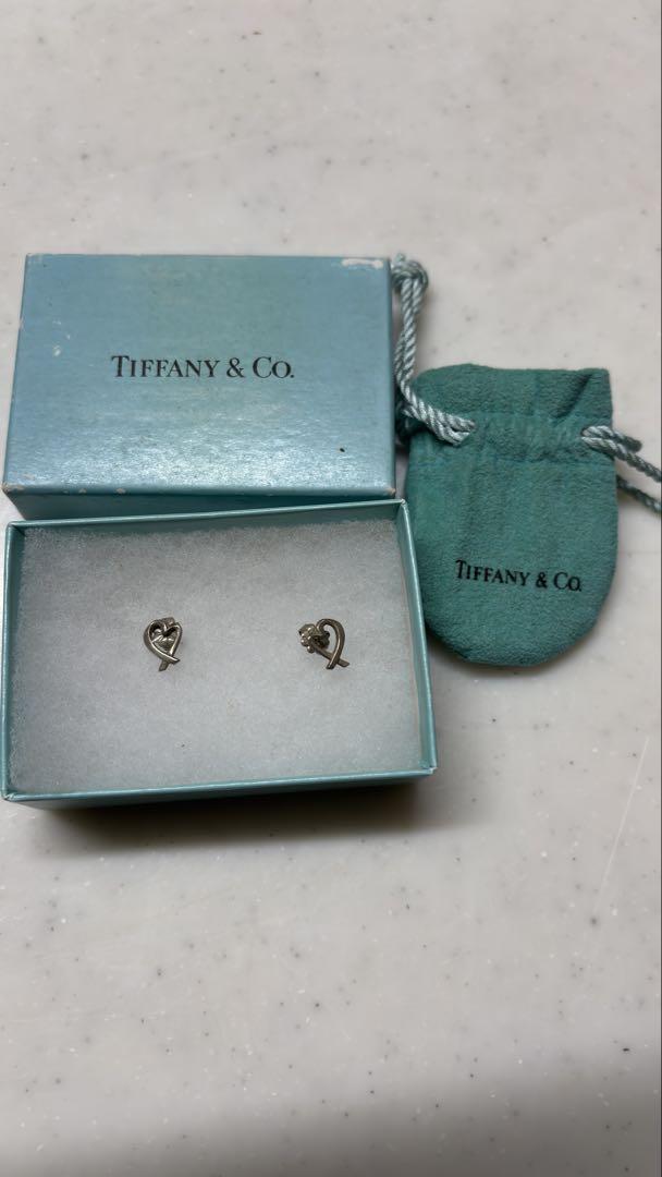 Tiffany & Co. シルバーピアス ラヴィングハート 花
