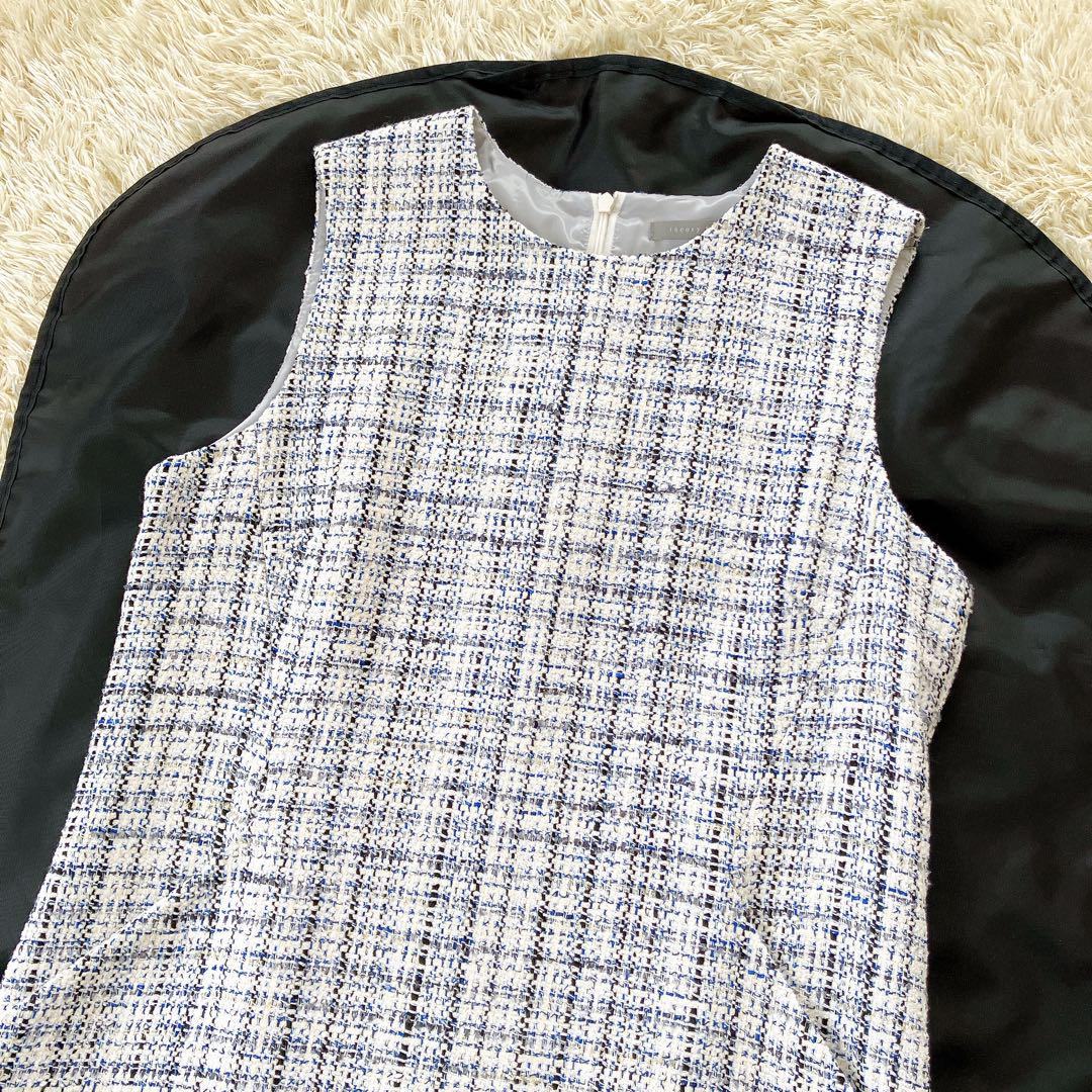 美品✨23SS セオリーリュクス Crevon Inger ツイード ワンピース