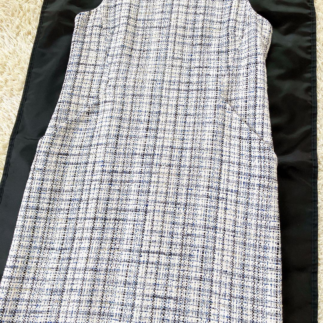 美品✨23SS セオリーリュクス Crevon Inger ツイード ワンピース