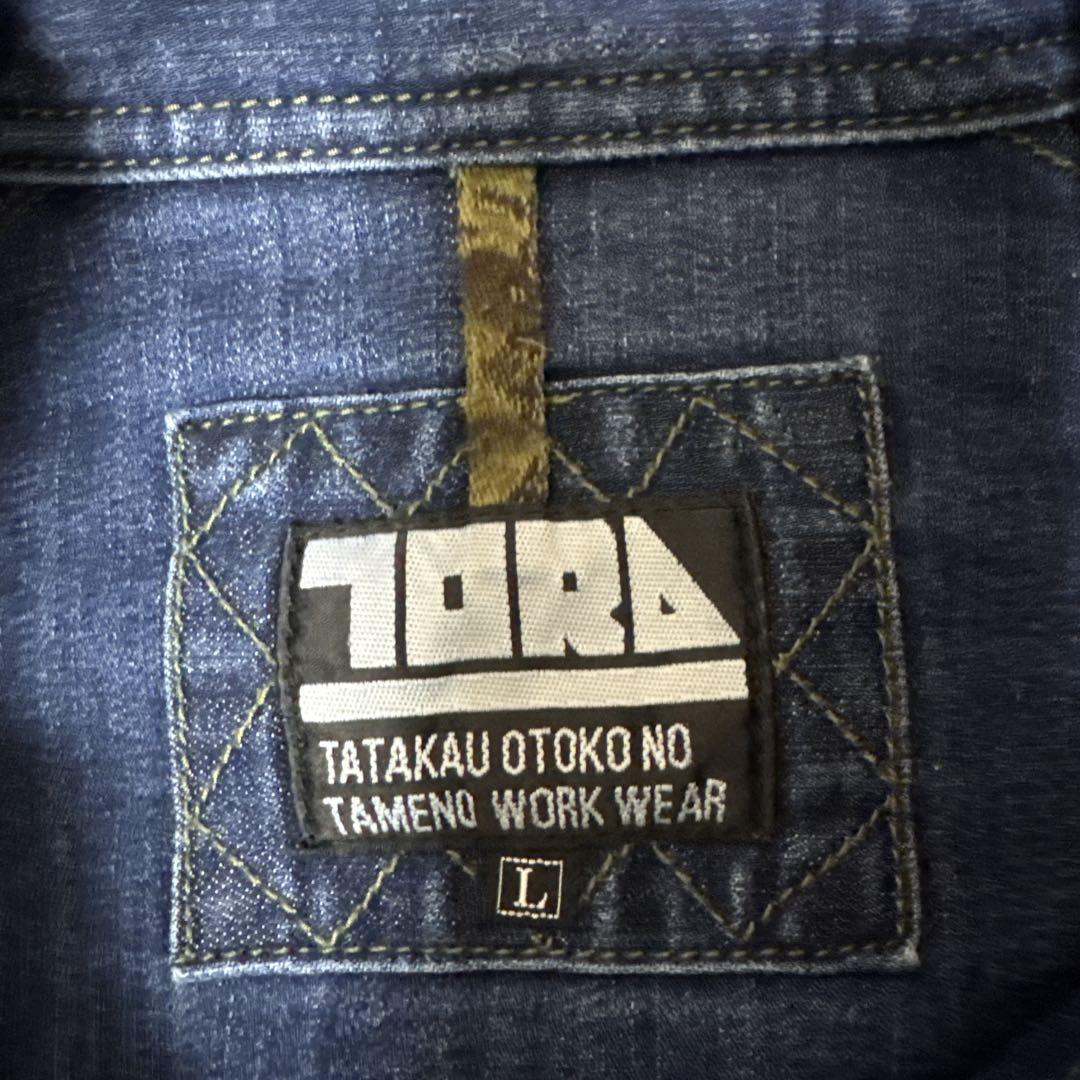 TORA デニムジャケット Lサイズ ダークブルー