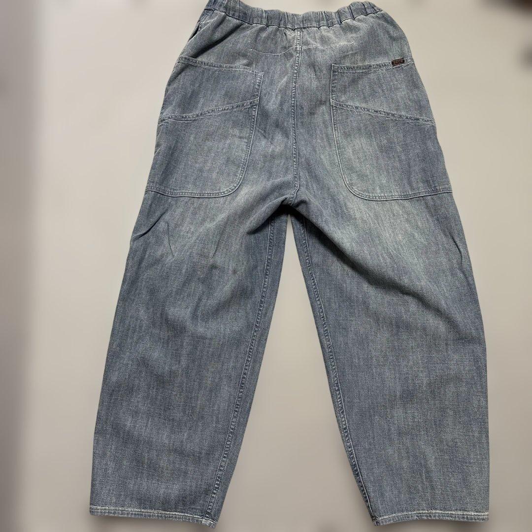 RNAライトブルー ワイドパンツ ゴムウエスト