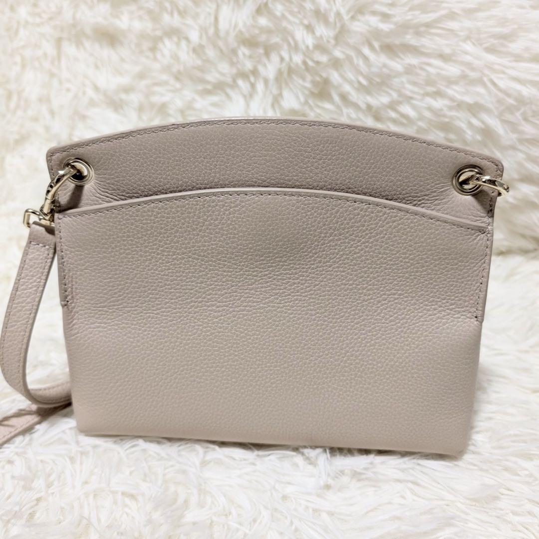 美品✨フルラ ANNA アナ 2way ショルダーバック ベージュ ロゴ