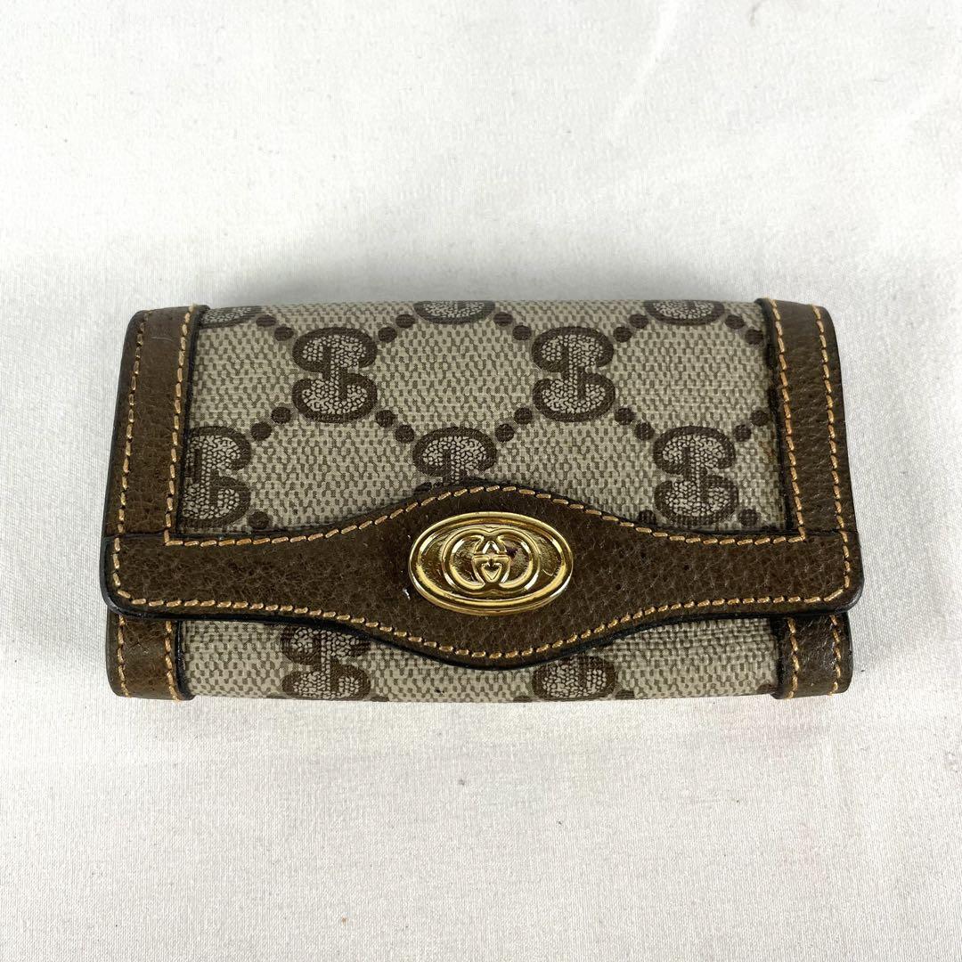 ✨美品✨ GUCCI グッチ キーケース 6連 GG柄 三つ折り キャンバス