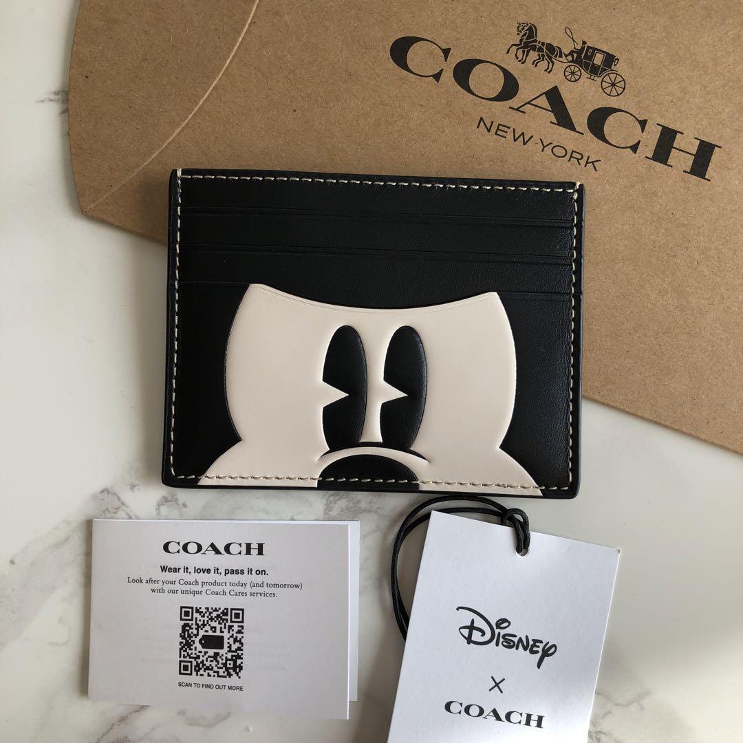 コンパクト ★Disney x Coach★カードケース・ミッキー 公式】コーチアウトレット | 【DISNEY X COACH】スリム ID