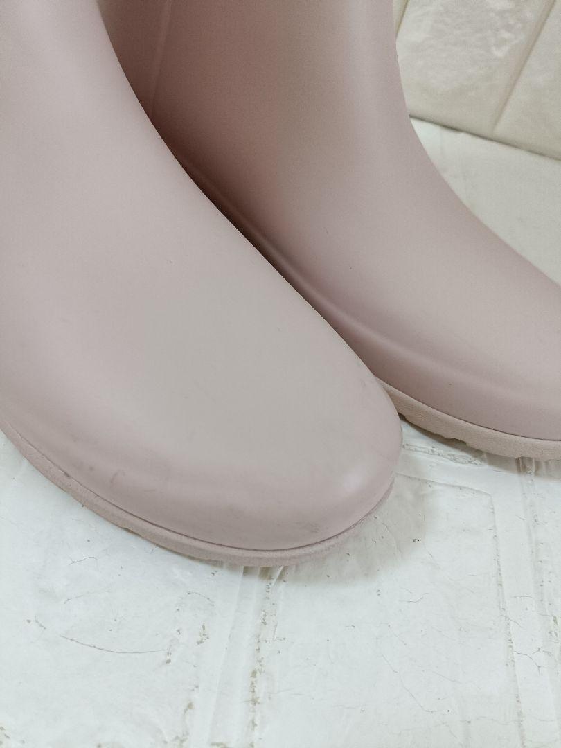 【返品?交換対象商品】 ハンター HUNTER バックル付きロングブーツ美品 薄いピンク 23cm 靴
