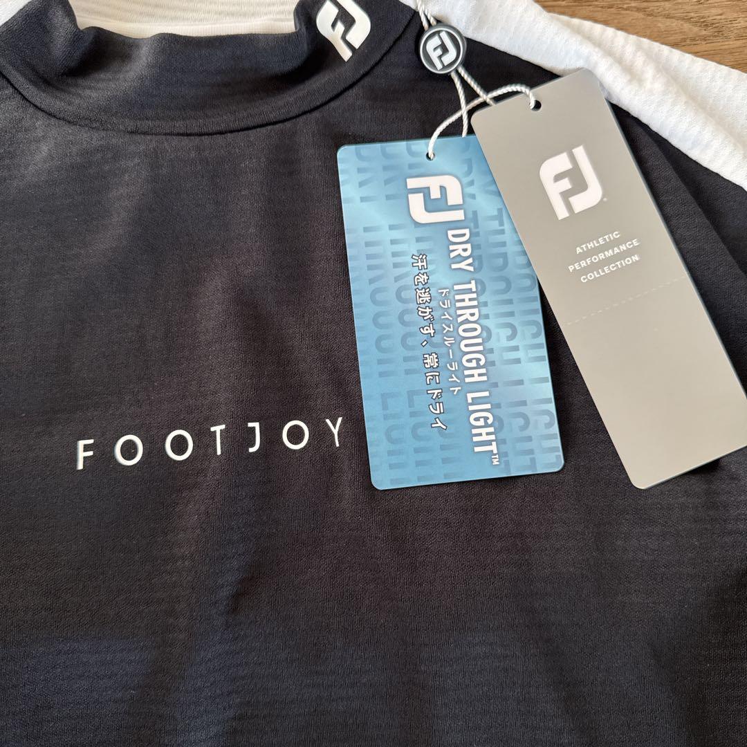 FOOTJOY DRY THROUGH LIGHT シャツ ブラック/ホワイト