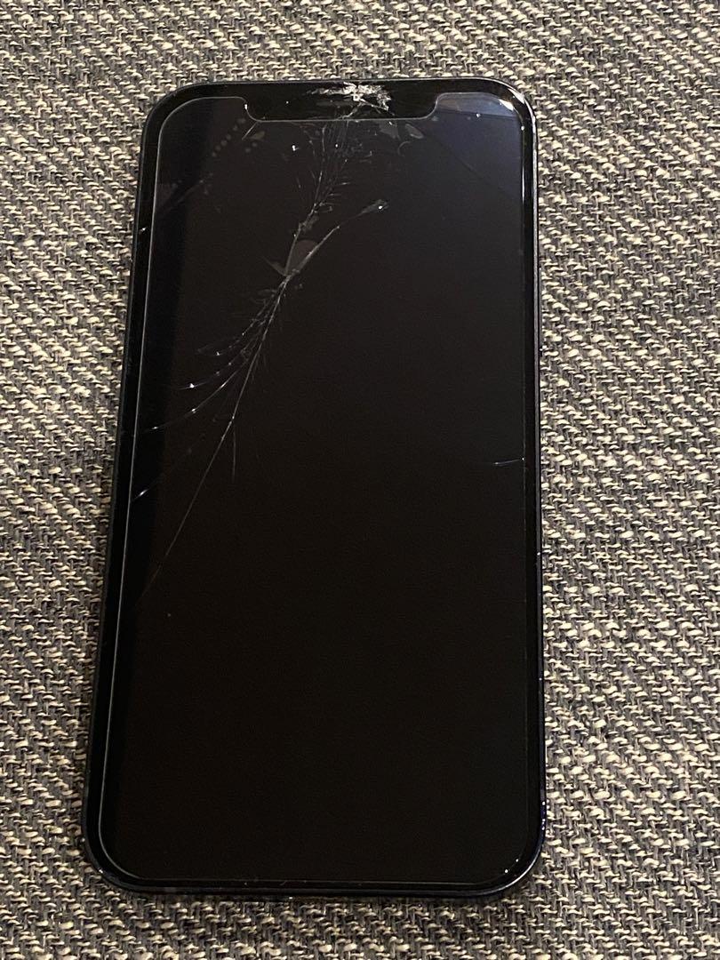 ひび割れあり】iPhone 12 ブラック 128GB