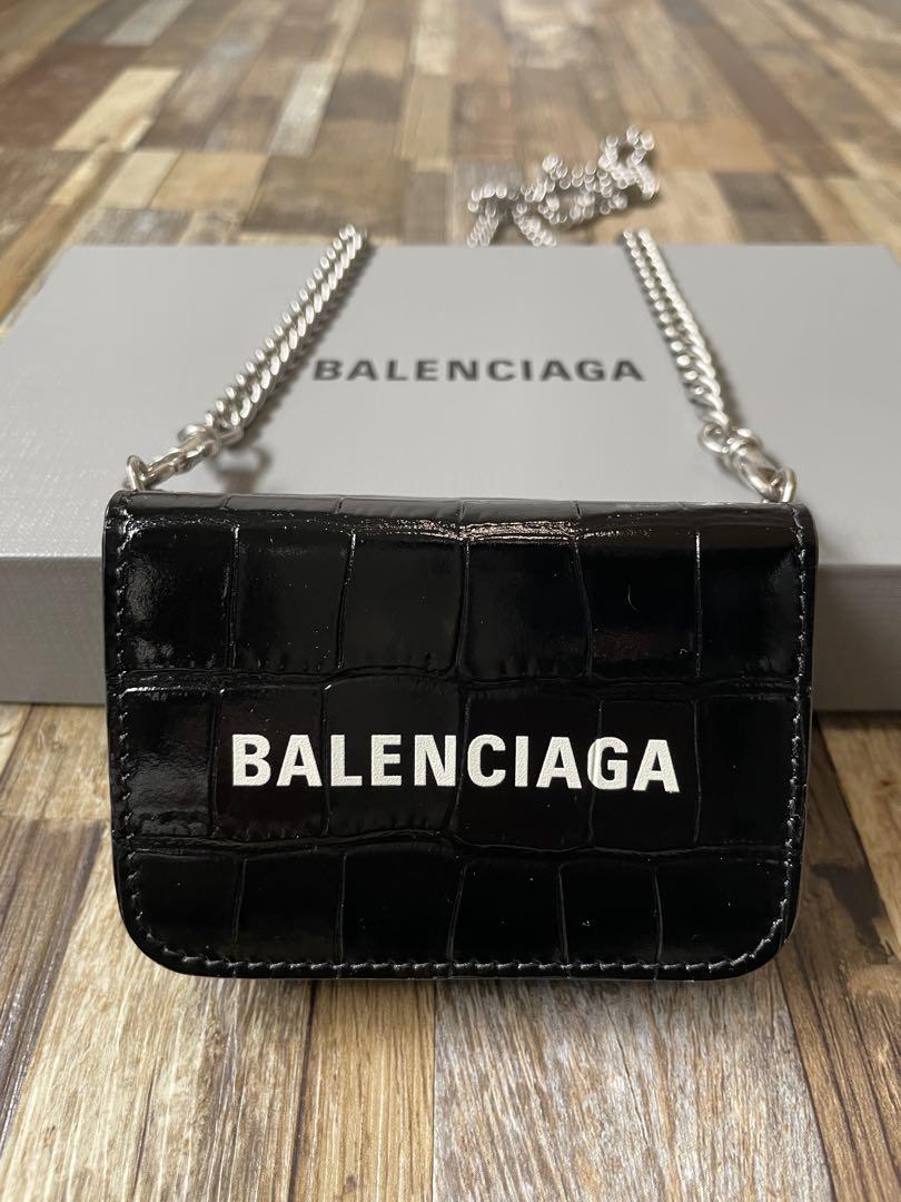 21ss「BALENCIAGA」BLACK Mini Chain Wallet